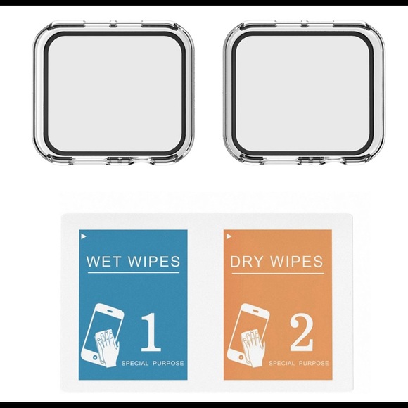 Misxi 2 Pack Hard PC Case with Tempered Glass Screen Protector For Apple Watch - Picture 3 of 5